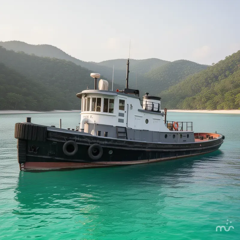 The Image of Tugboat Bow Steel 1936 - 0