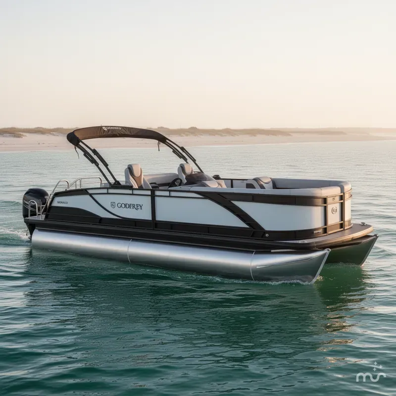 Slide: The Image of Godfrey Monaco 23' Flip Lounge Tritoon - 235 SFL 2025 - 0