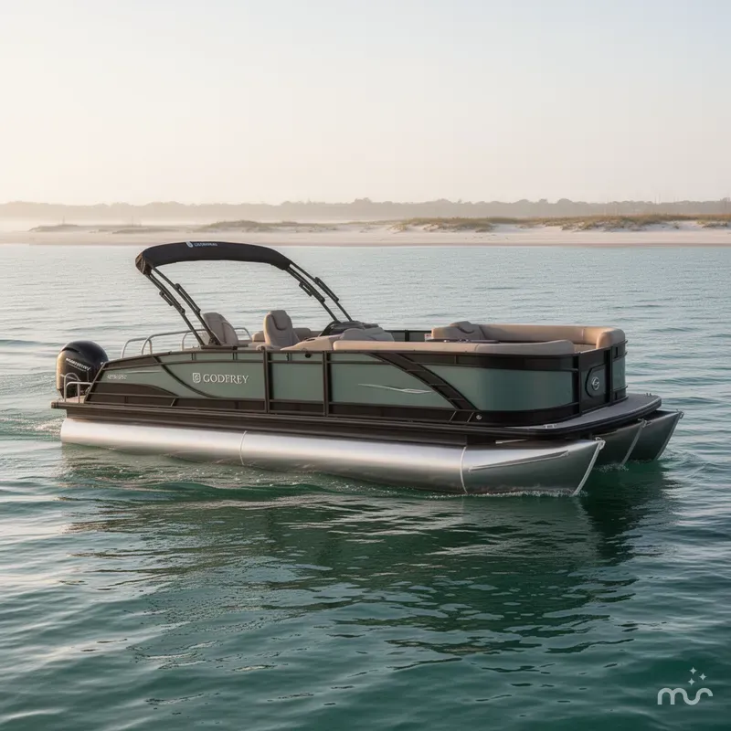 Slide: The Image of Godfrey Monaco 23' Flip Lounge Tritoon - 235 SFL 2025 - 0