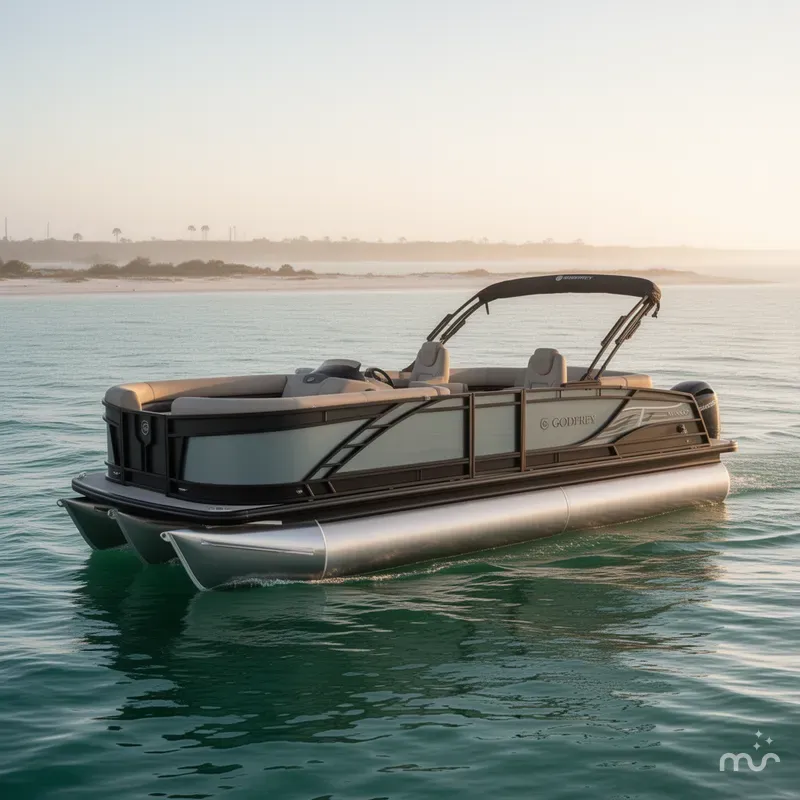 Slide: The Image of Godfrey Monaco 23' Flip Lounge Tritoon - 235 SFL 2025 - 1