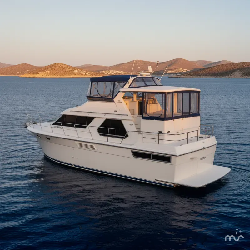 Slide: The Image of Carver Yachts 440 Aft Cabin Motor Yacht 1994 - 2