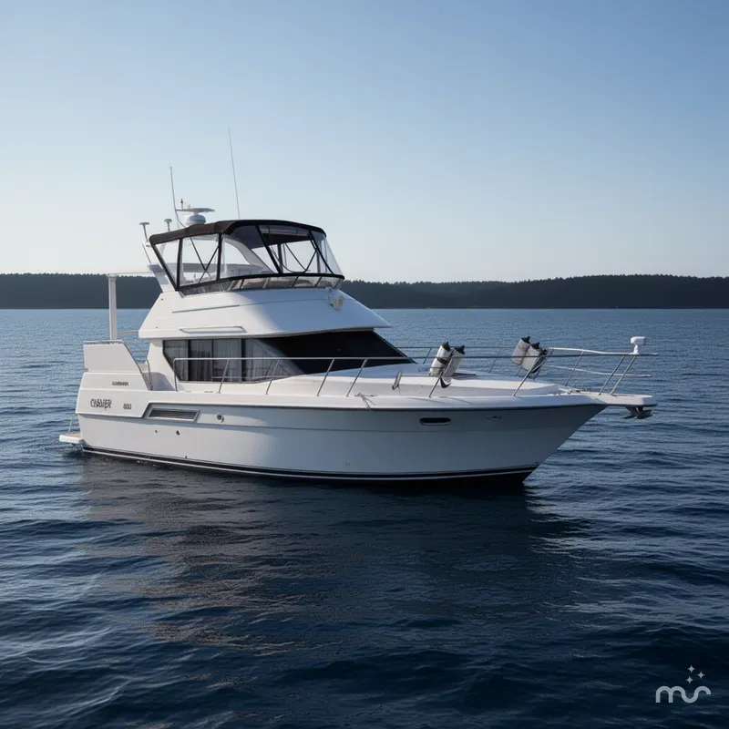 Slide: The Image of Carver 390 Cockpit Motor Yacht 1994 - 0