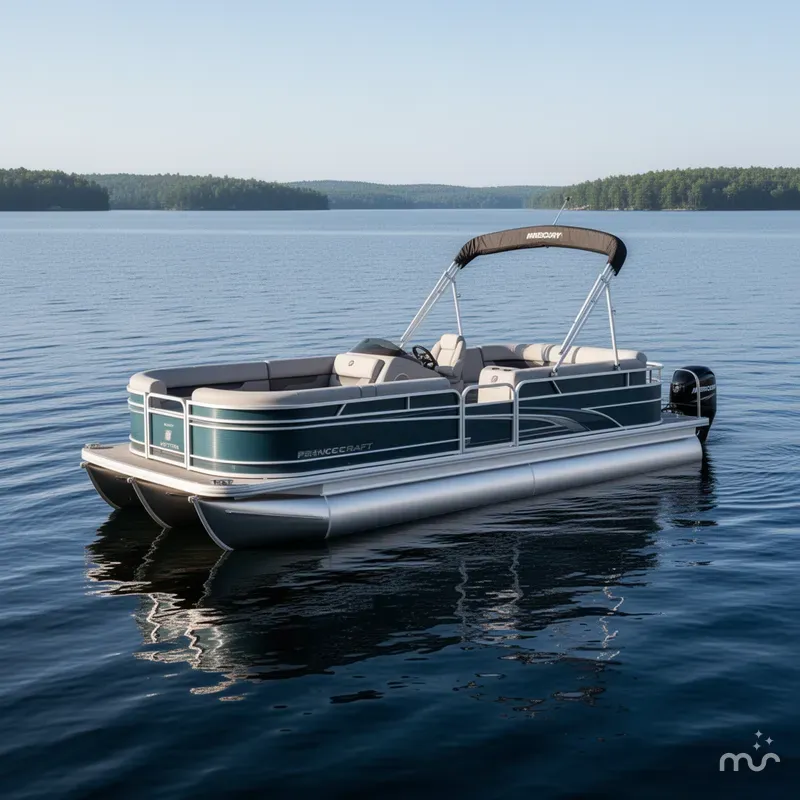 Slide: The Image of Princecraft Vectra 21 RL Swingback Lounge Pontoon & Mercury 4- 2025 - 1