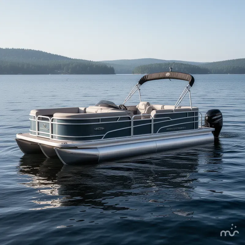 Slide: The Image of Princecraft Vectra 21 RL Swingback Lounge Pontoon & Mercury 4- 2025 - 2
