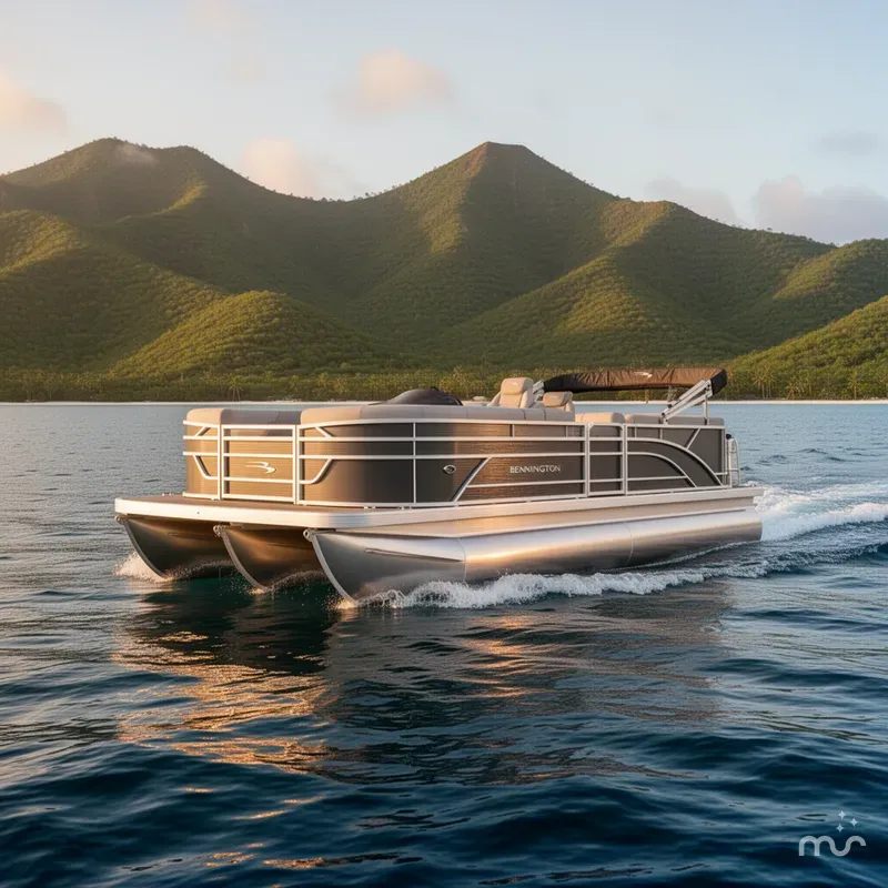 Slide: The Image of Bennington S Quad Bench 22 SSR Pontoon 2025 - 2