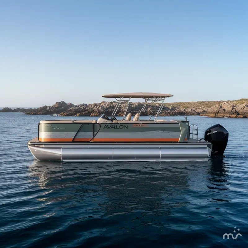 Slide: The Image of Avalon Geo Fish GLX 25 w/ 225HP Mercury! 2025 - 2