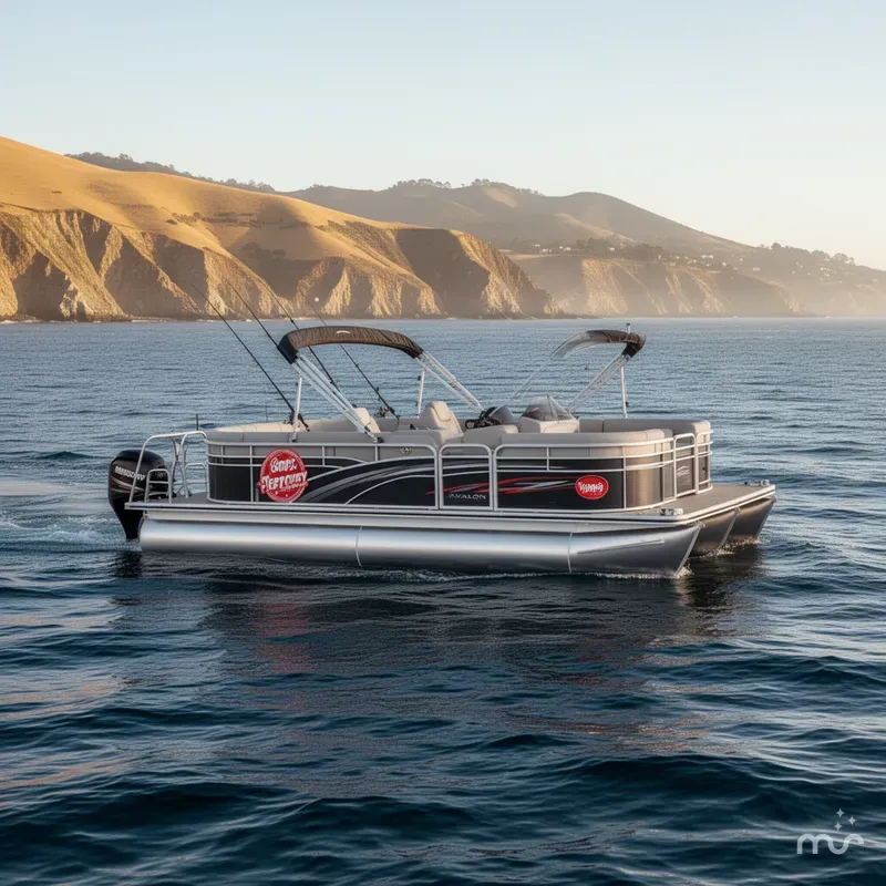 Slide: The Image of Avalon Venture 85 Rear Fish 21 w/ 60HP Mercury! 2025 - 1