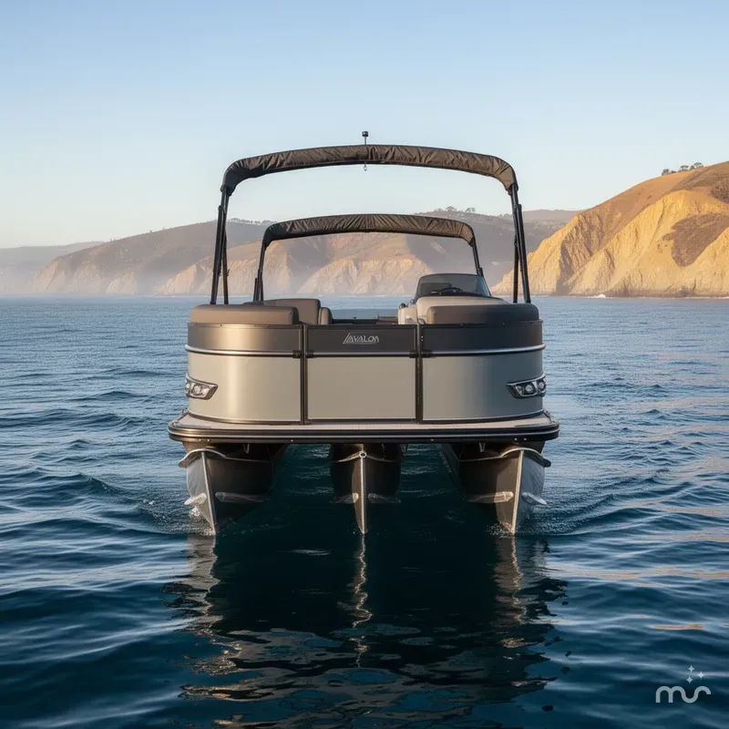 Slide: The Image of Avalon 23' Catalina Platinum Rear Fish w/ 200HP Mercury! 2025 - 2