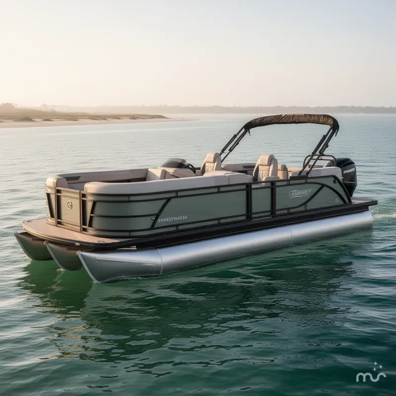 Slide: The Image of Godfrey Sweetwater 22'-24' Split Bench Tritoon - 2286 SB 2025 - 0