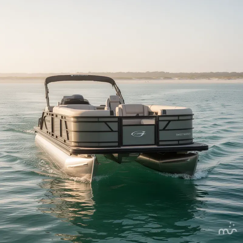 Slide: The Image of Godfrey Sweetwater 22'-24' Split Bench Tritoon - 2286 SB 2025 - 2