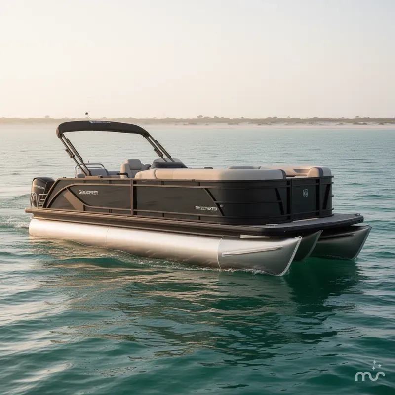 Slide: The Image of Godfrey Sweetwater 22' Flip Lounge Tritoon - 2286 SFLC 2025 - 0