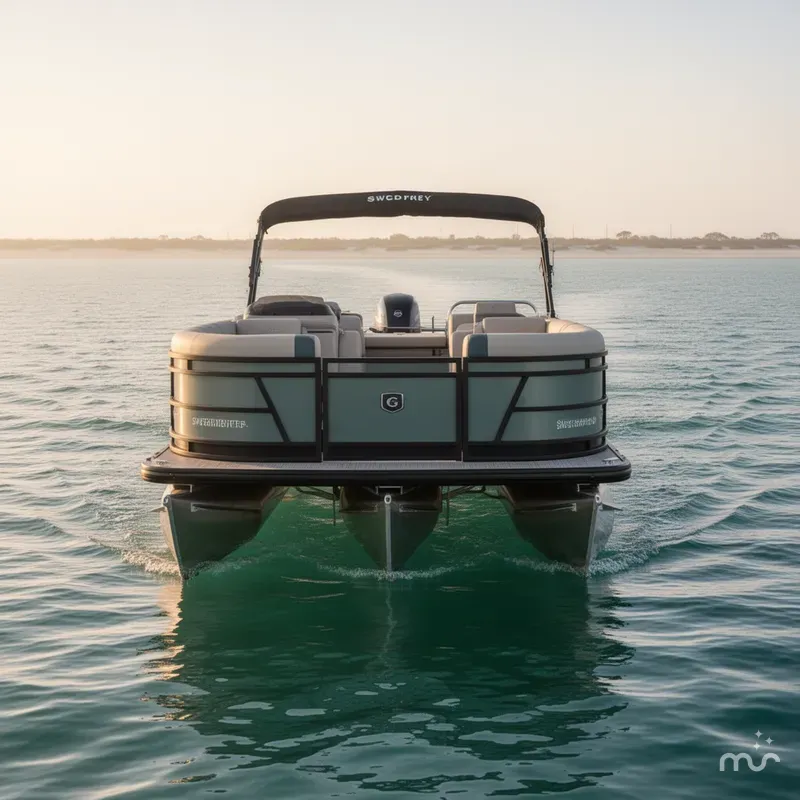 Slide: The Image of Godfrey Sweetwater 22' Flip Lounge Tritoon - 2286 SFLC 2025 - 2