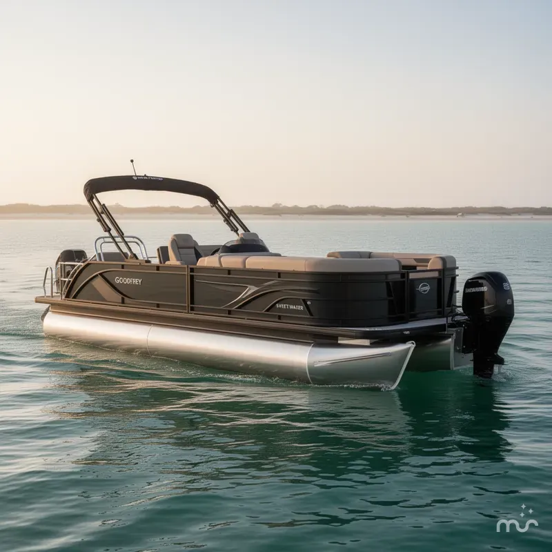 Slide: The Image of Godfrey Sweetwater 22' Flip Lounge Tritoon - 2286 SFLC 2025 - 0