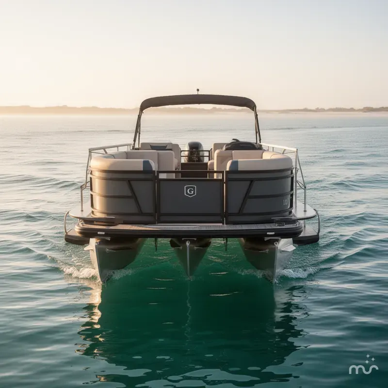 Slide: The Image of Godfrey Sweetwater 22' Flip Lounge Tritoon - 2286 SFLC 2025 - 2