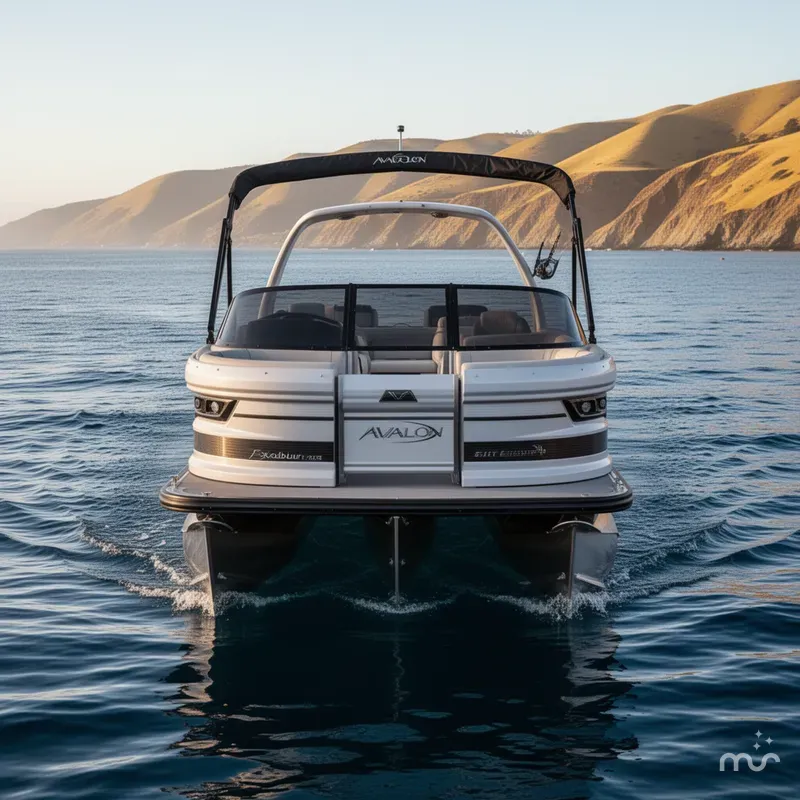 Slide: The Image of Avalon 27' Carbon Series Excalibur Elite Windshield w/ Twin 400HP Mercury V10's! 2025 - 3