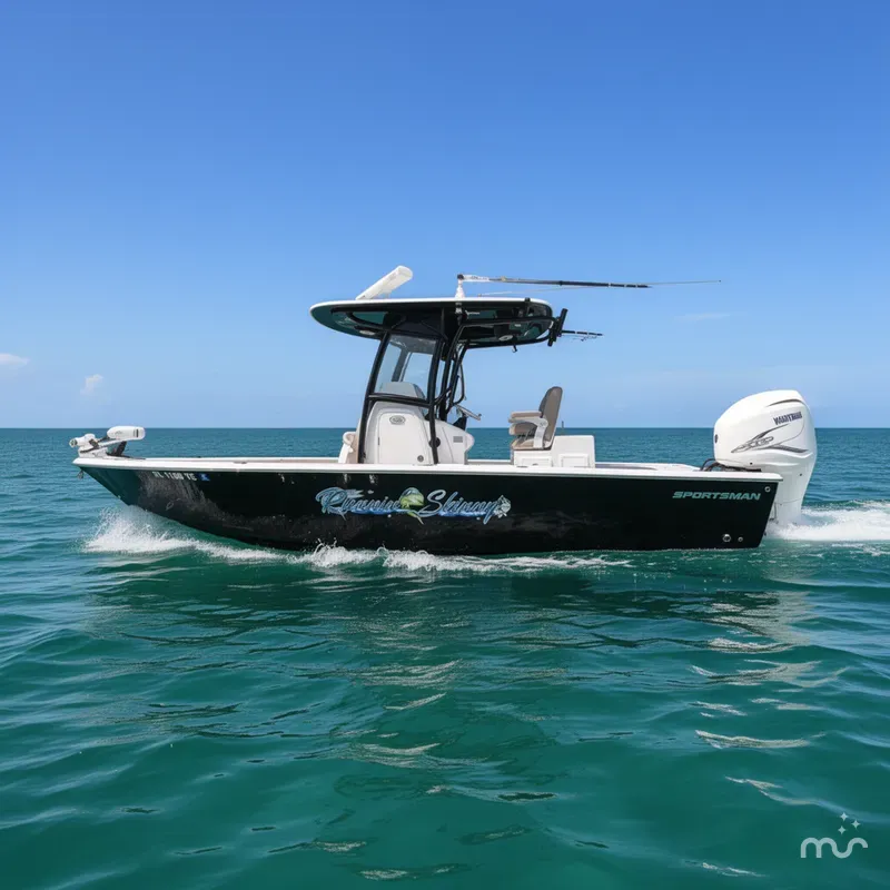 Slide: The Image of Sportsman Masters 267OE Bay Boat 2022 - 2
