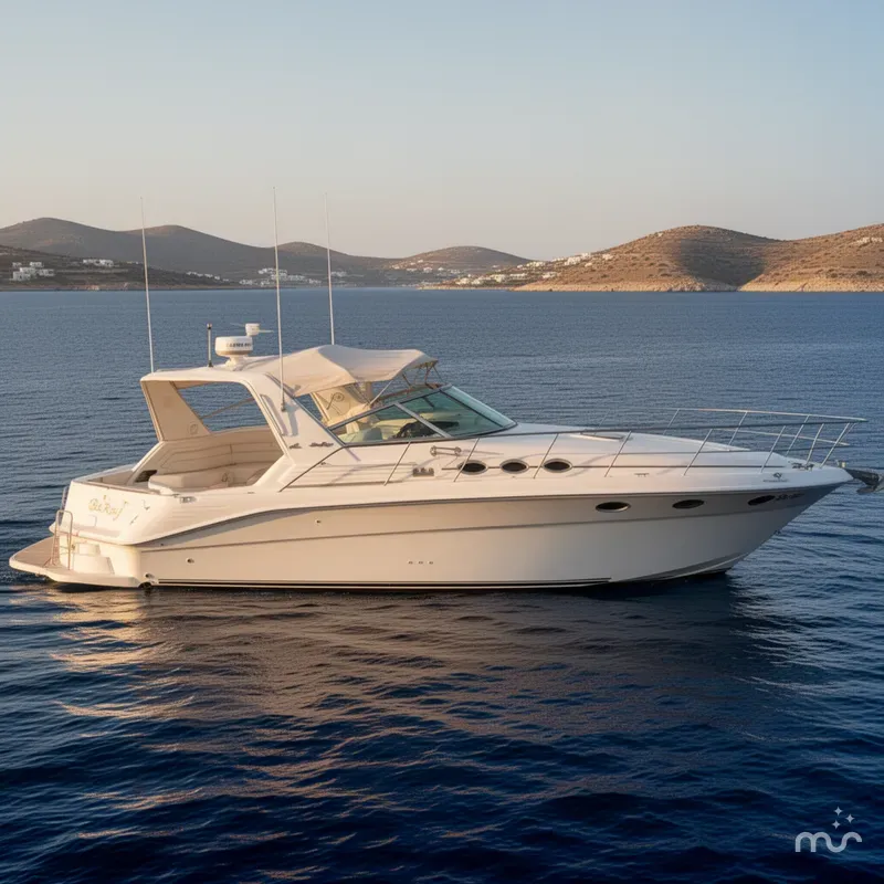 Slide: The Image of Sea Ray 400 Express Cruiser 1997 - 2