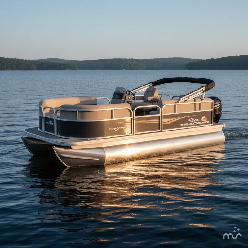 Slide: The Image of Sun Tracker Party Barge 16 DLX 2025 - 2