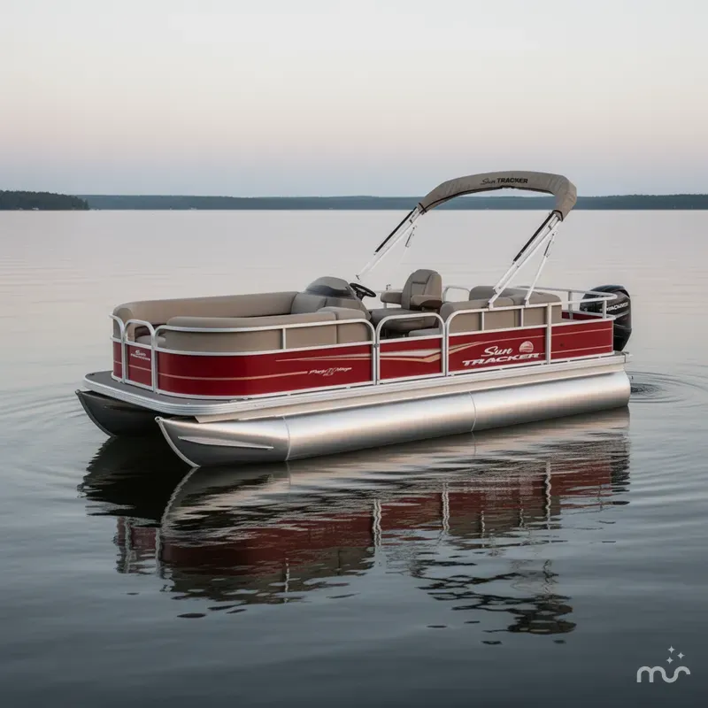 Slide: The Image of Sun Tracker Party Barge 18 DLX 2025 - 2