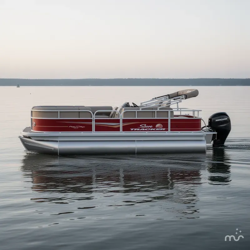 Slide: The Image of Sun Tracker Party Barge 18 DLX 2025 - 0