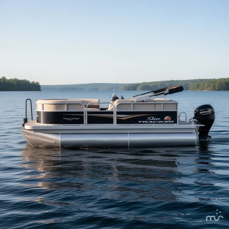 Slide: The Image of Sun Tracker Party Barge 16 DLX 2025 - 0