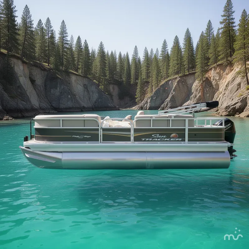 Slide: The Image of Sun Tracker Party Barge 18 DLX 2025 - 2