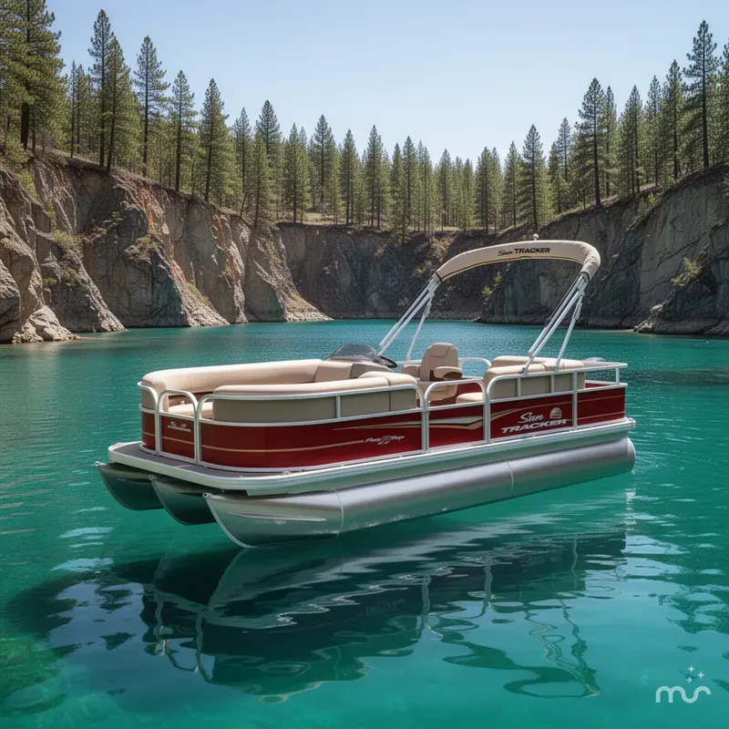 Slide: The Image of Sun Tracker Party Barge 18 DLX 2025 - 4