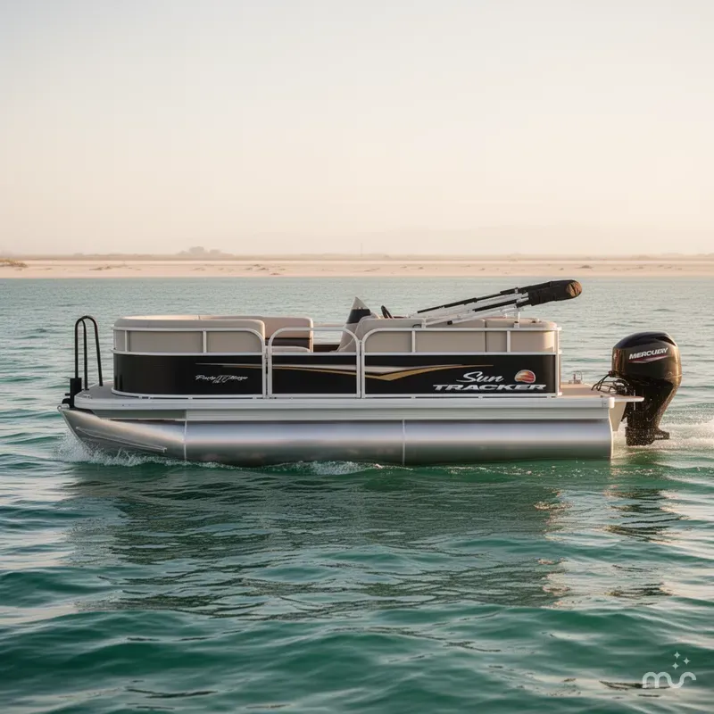 Slide: The Image of Sun Tracker Party Barge 16 DLX 2025 - 1