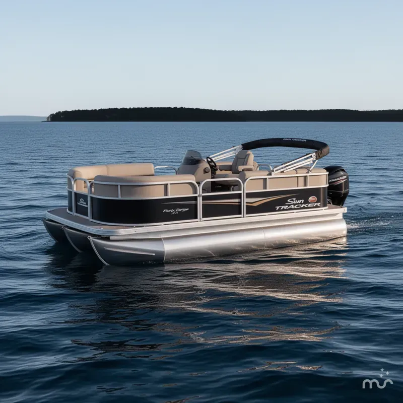 Slide: The Image of Sun Tracker Party Barge 16 DLX 2025 - 0