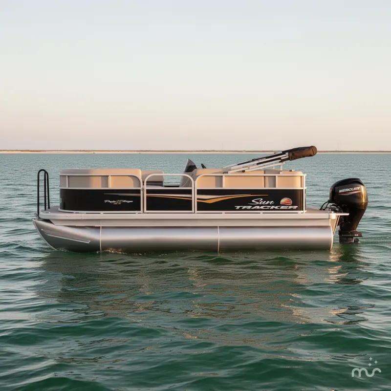 Slide: The Image of Sun Tracker Party Barge 16 DLX 2025 - 0