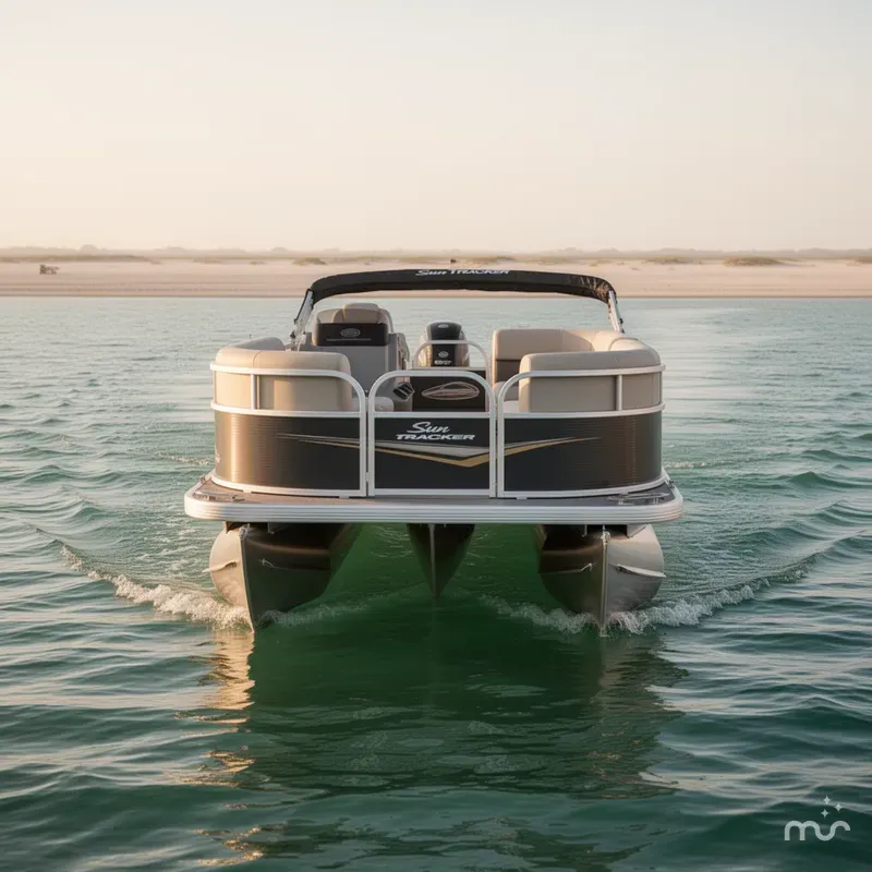 Slide: The Image of Sun Tracker Party Barge 16 DLX 2025 - 1