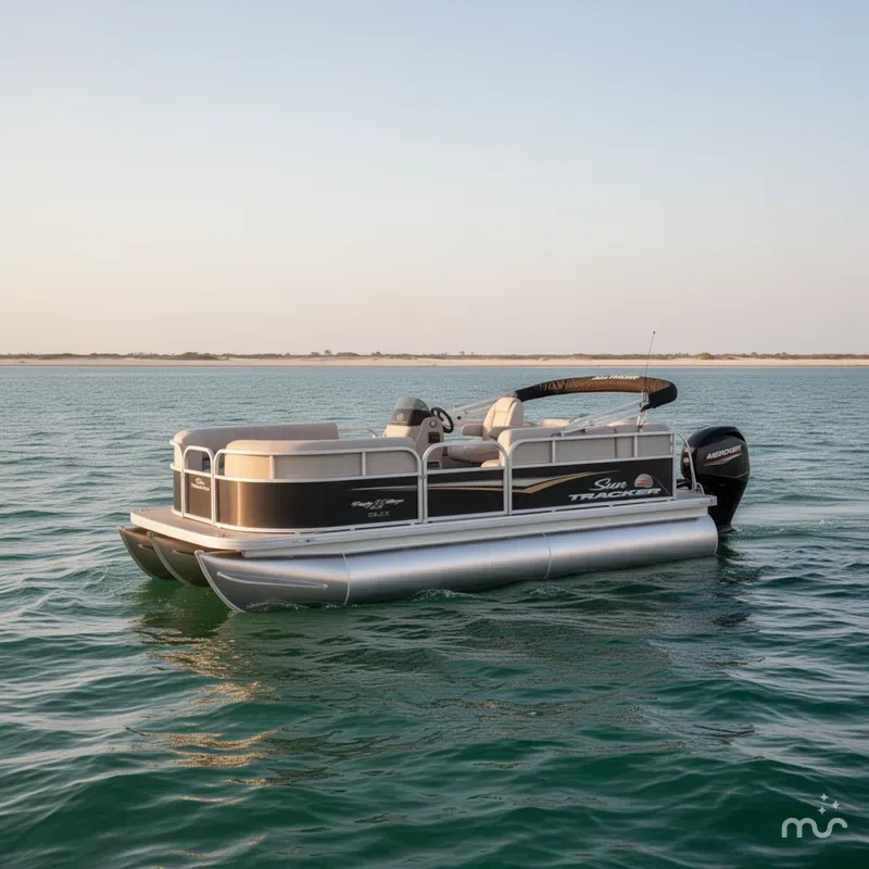 Slide: The Image of Sun Tracker Party Barge 16 DLX 2025 - 2