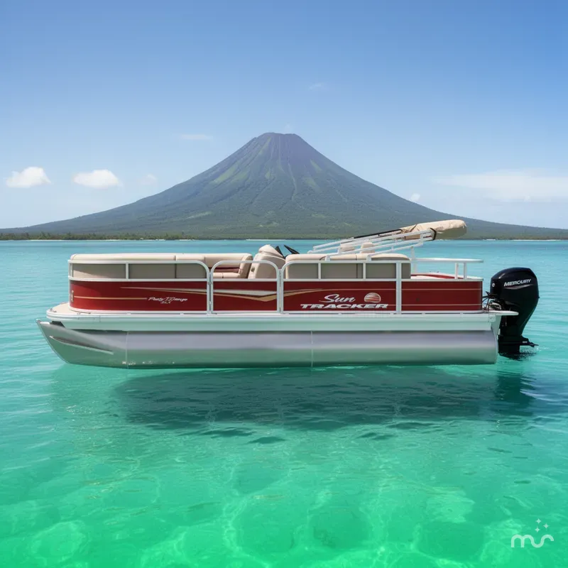 Slide: The Image of Sun Tracker Party Barge 18 DLX 2025 - 2