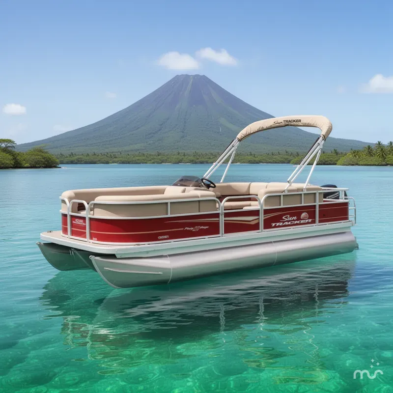 Slide: The Image of Sun Tracker Party Barge 18 DLX 2025 - 4