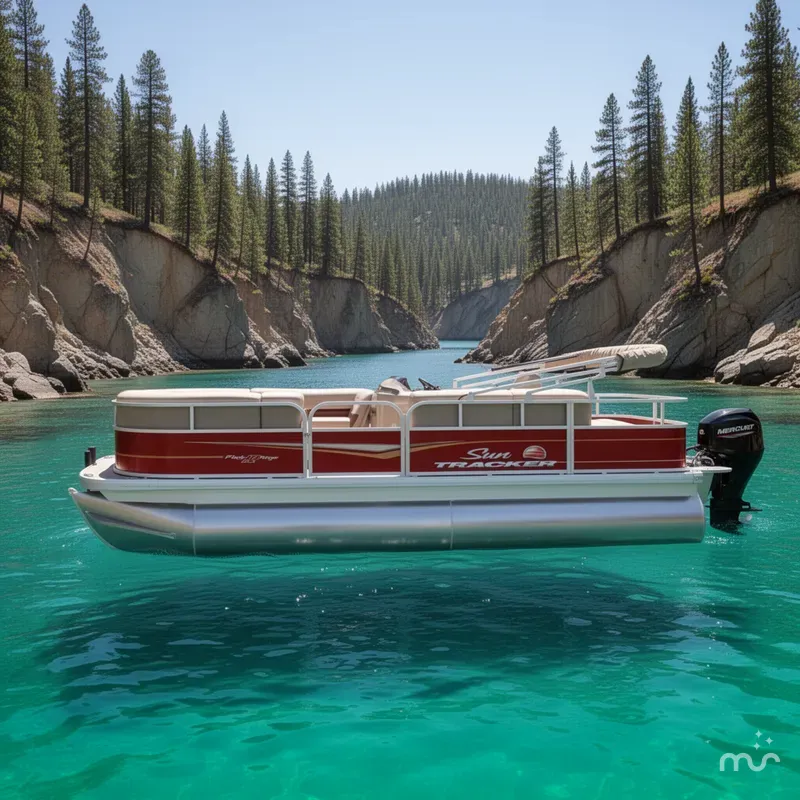 Slide: The Image of Sun Tracker Party Barge 18 DLX 2025 - 2
