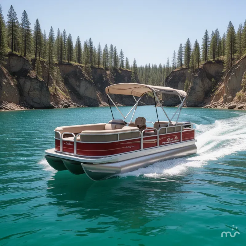 Slide: The Image of Sun Tracker Party Barge 18 DLX 2025 - 4