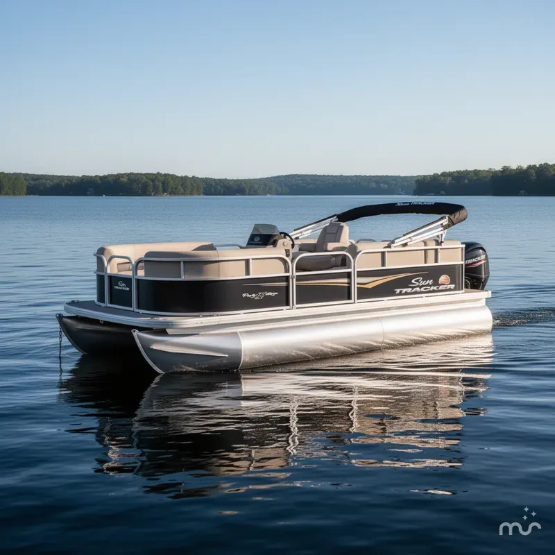 Slide: The Image of Sun Tracker Party Barge 16 DLX 2025 - 2