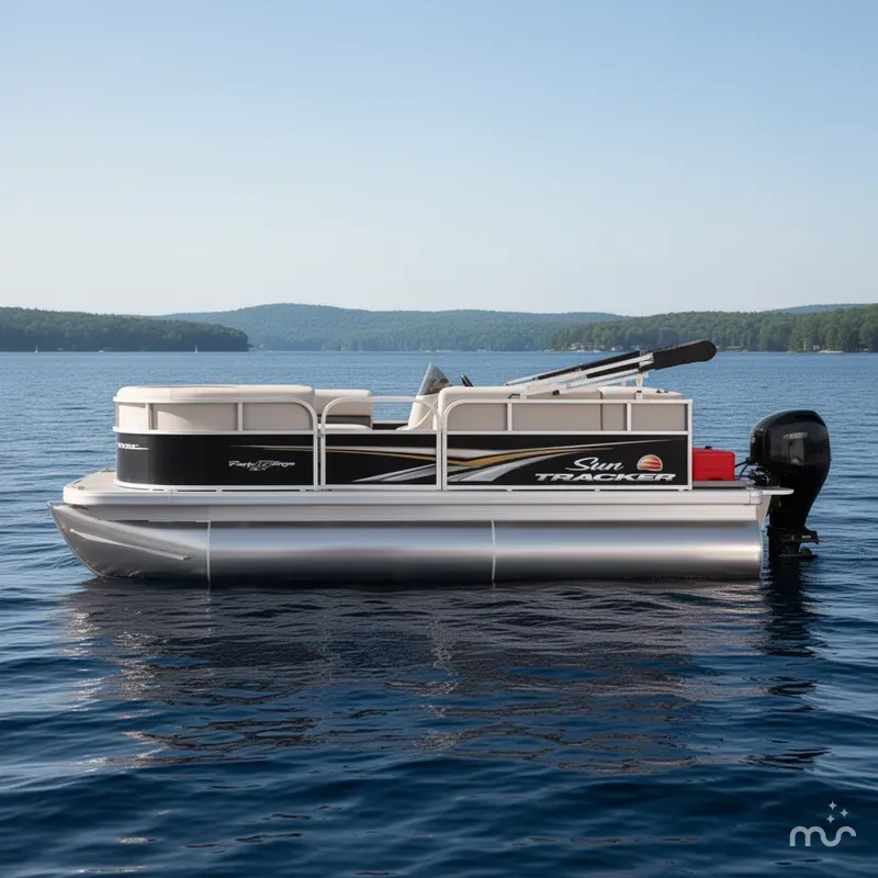 Slide: The Image of Sun Tracker Party Barge 16 DLX 2025 - 0