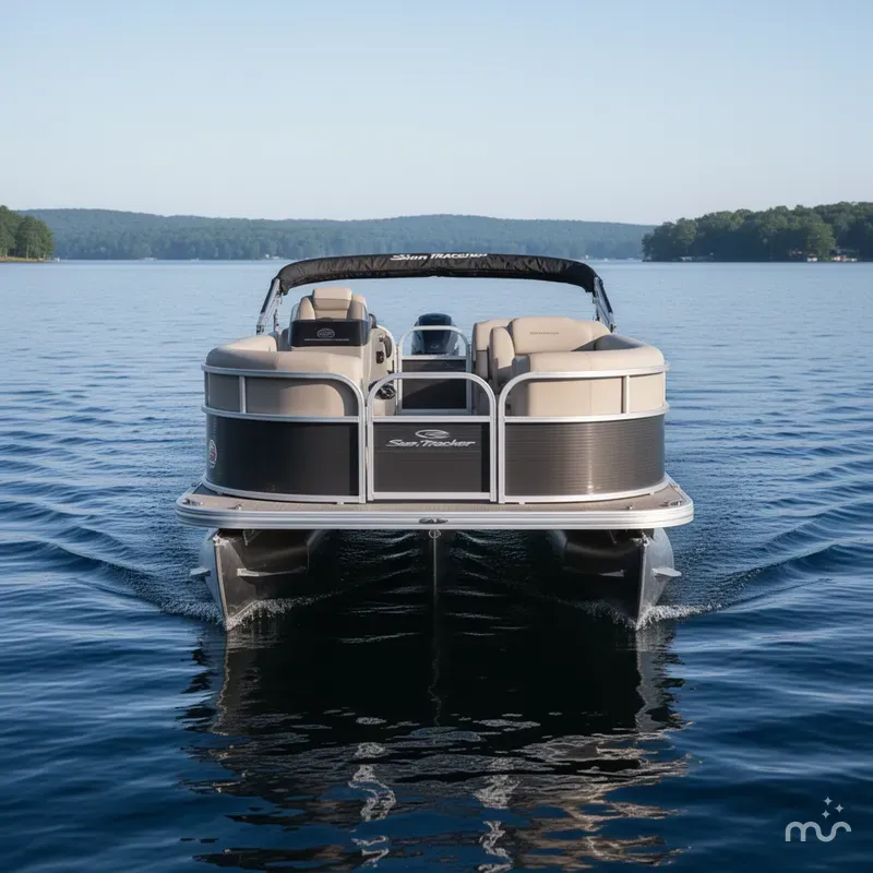 Slide: The Image of Sun Tracker Party Barge 16 DLX 2025 - 1