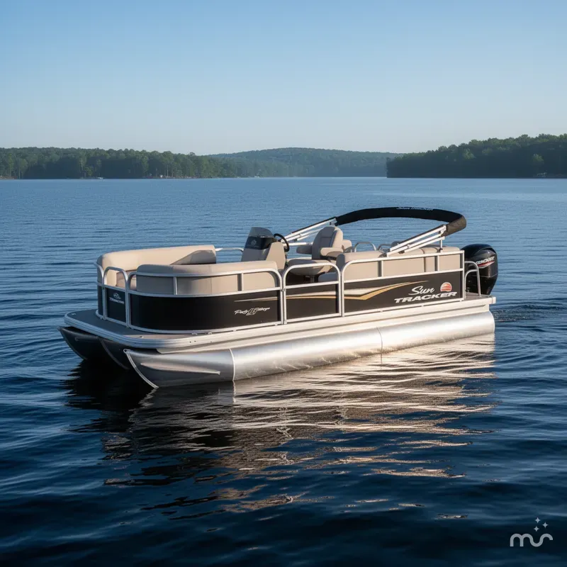 Slide: The Image of Sun Tracker Party Barge 16 DLX 2025 - 2