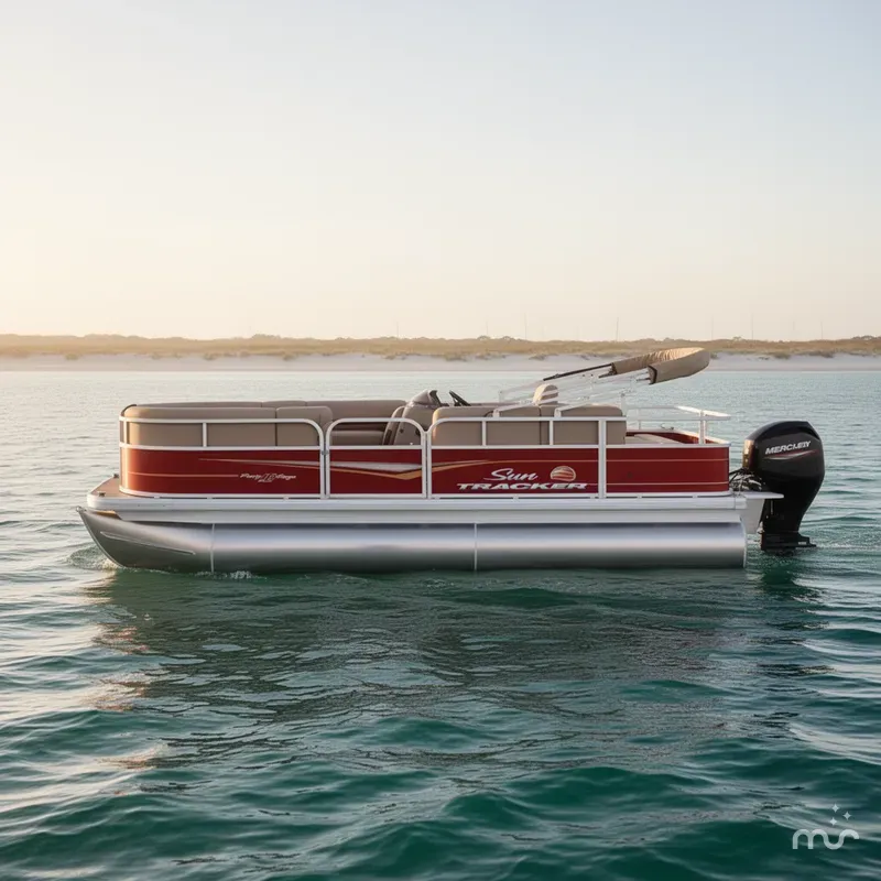 Slide: The Image of Sun Tracker Party Barge 18 DLX 2025 - 0
