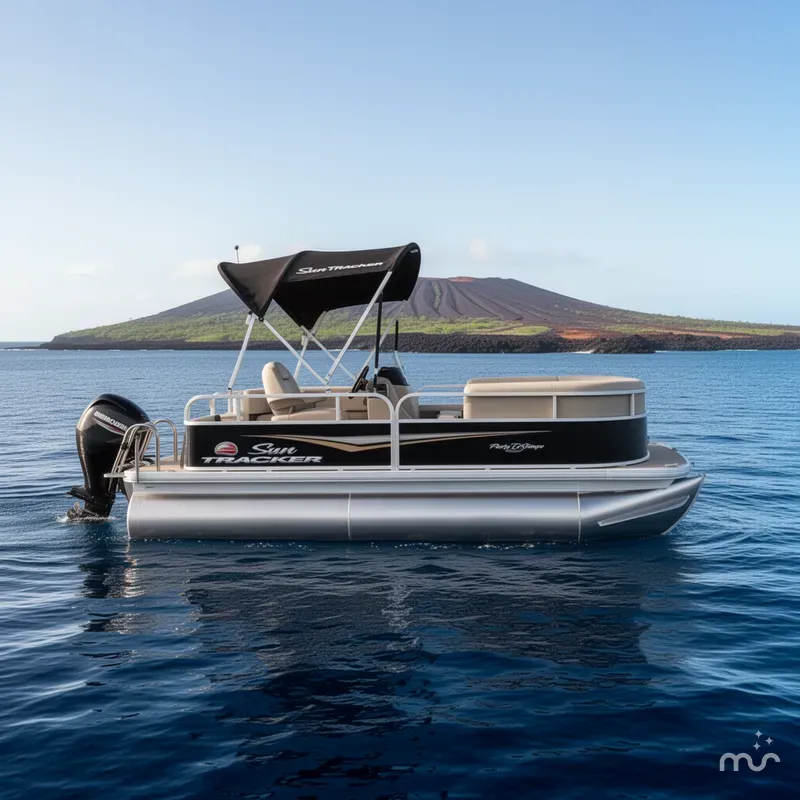 Slide: The Image of Sun Tracker Party Barge 16 DLX 2025 - 2