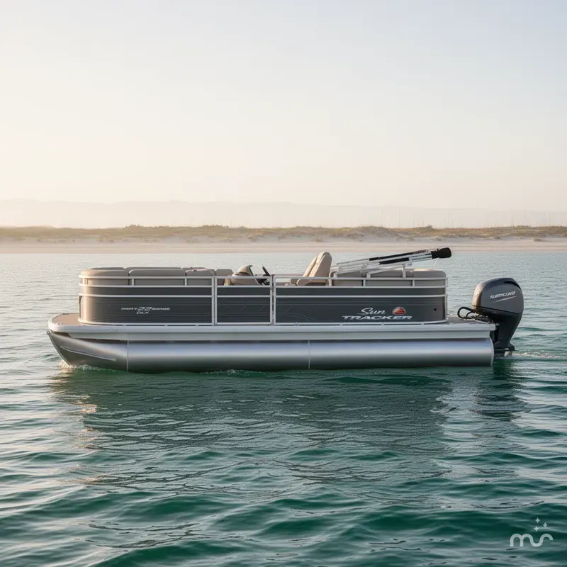 Slide: The Image of Sun Tracker Party Barge 22 DLX 2025 - 1