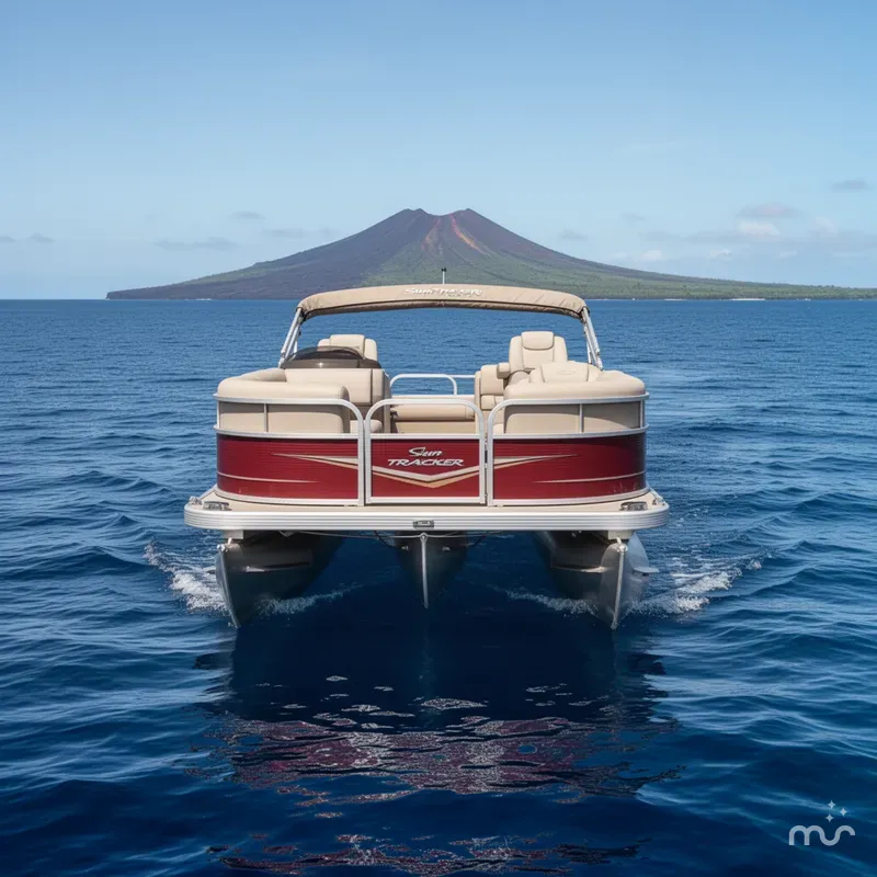Slide: The Image of Sun Tracker Party Barge 18 DLX 2025 - 1