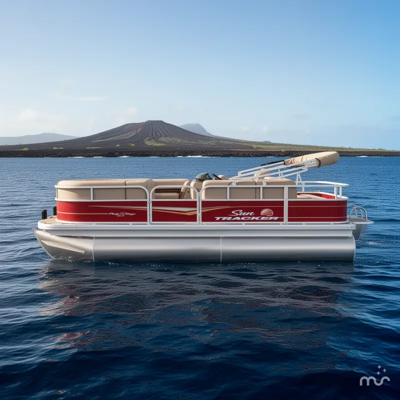 Slide: The Image of Sun Tracker Party Barge 18 DLX 2025 - 2