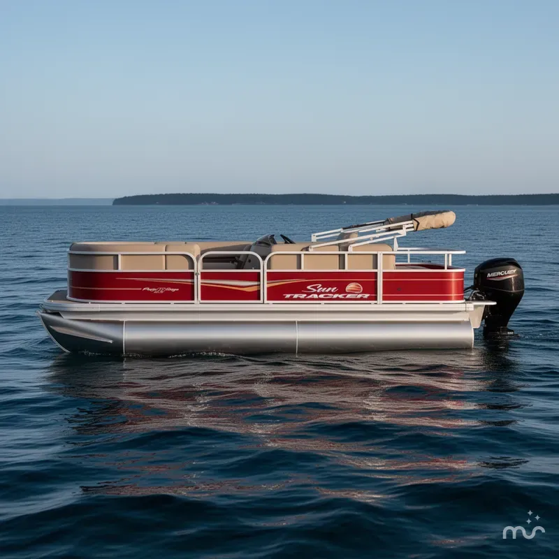 Slide: The Image of Sun Tracker Party Barge 18 DLX 2025 - 0