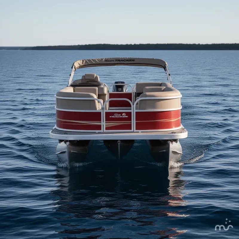 Slide: The Image of Sun Tracker Party Barge 18 DLX 2025 - 1