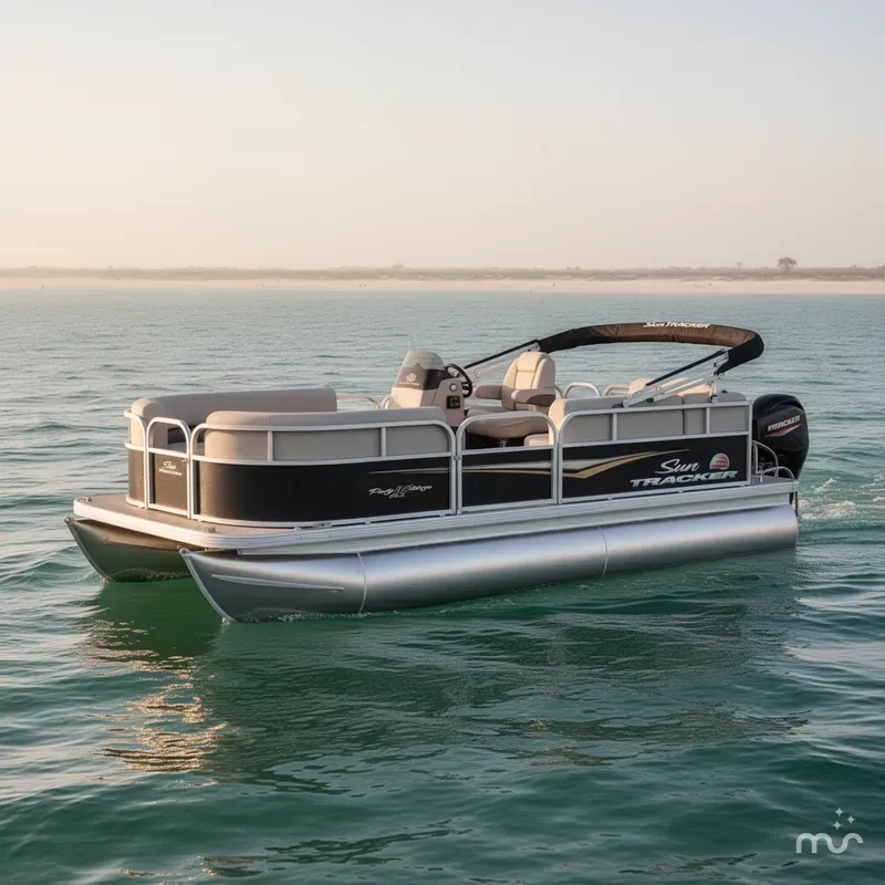 Slide: The Image of Sun Tracker Party Barge 16 DLX 2025 - 0