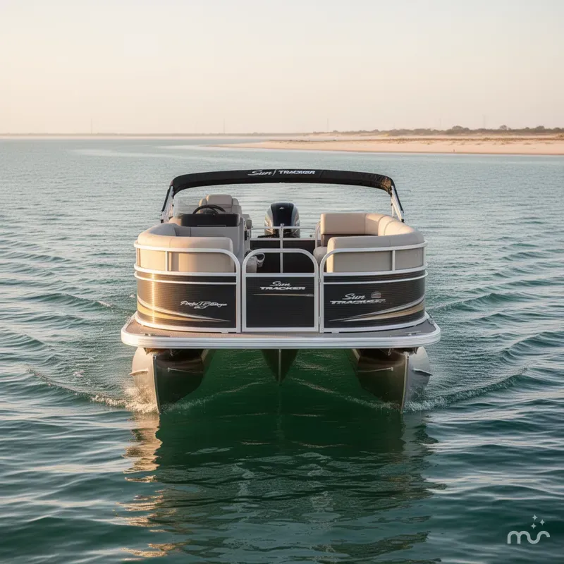 Slide: The Image of Sun Tracker Party Barge 16 DLX 2025 - 2