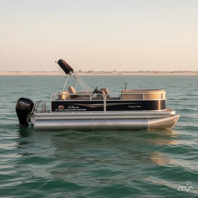 Slide: The Image of Sun Tracker Party Barge 16 DLX 2025 - 0